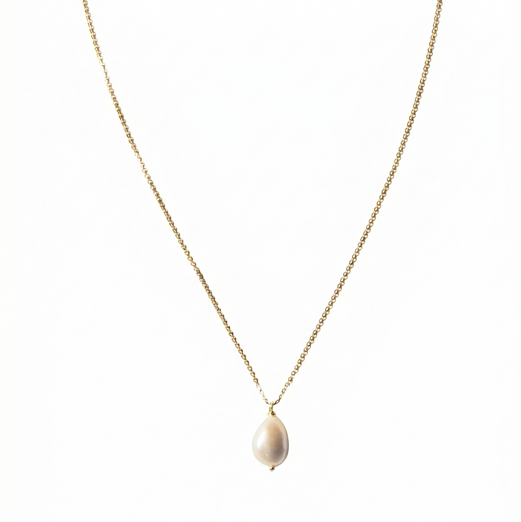 Tropfen des Lichts – Perlenhalskette 925 Silber