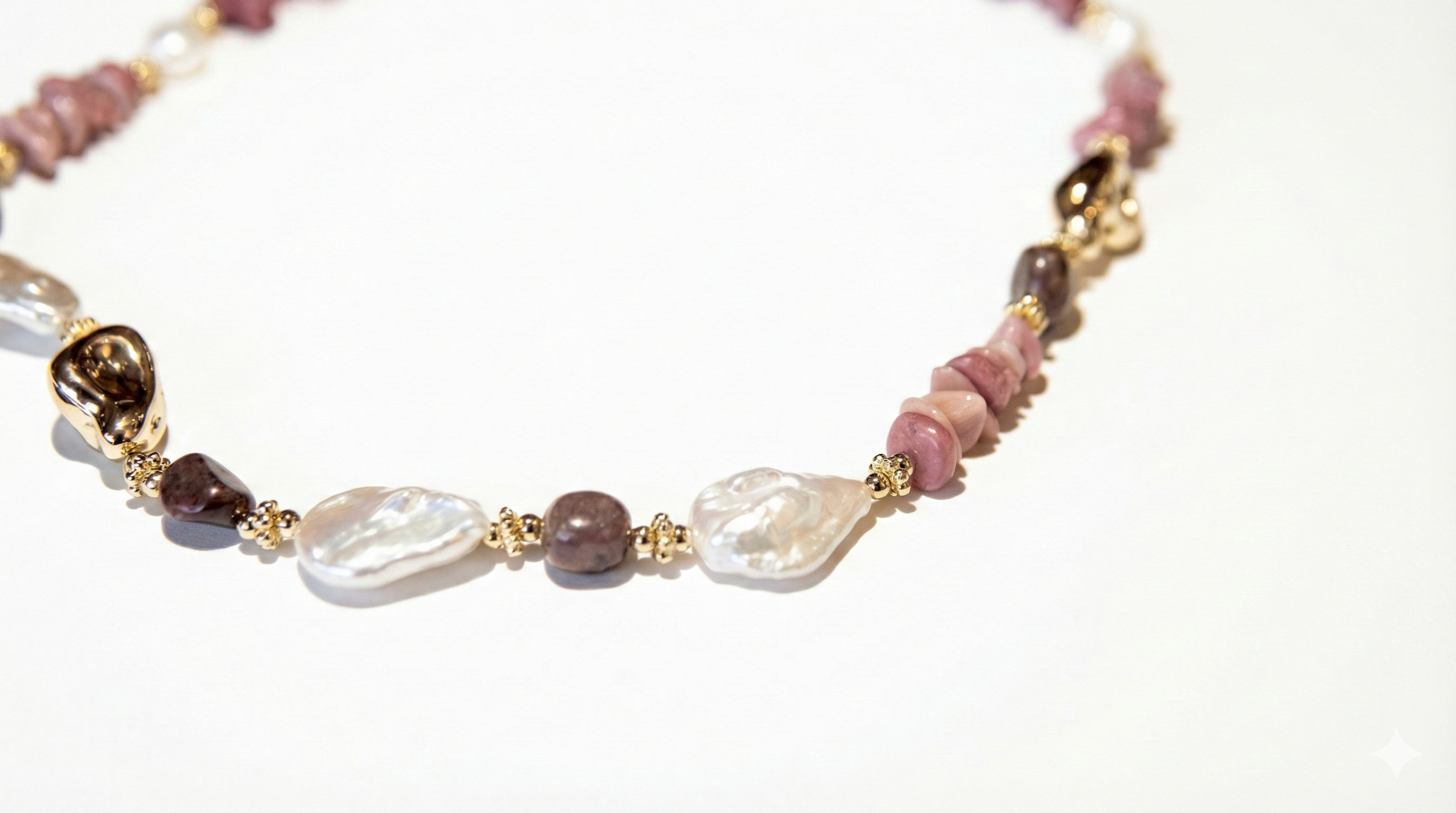 Rosé & Perle Halskette